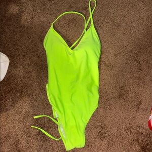 Neon Green One-Piece Swimsuit